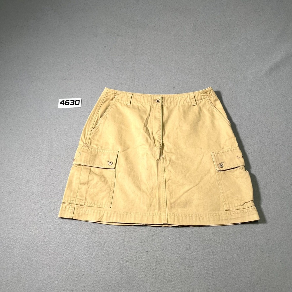 Lauren Ralph Lauren Mini Cargo Skirt Womens 6 Yellow Cotton Utility Career‎